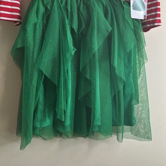NWT Berkley Jensen Red and Green Santa Holiday Tutu Dress Size 8 - Picture 3 of 6